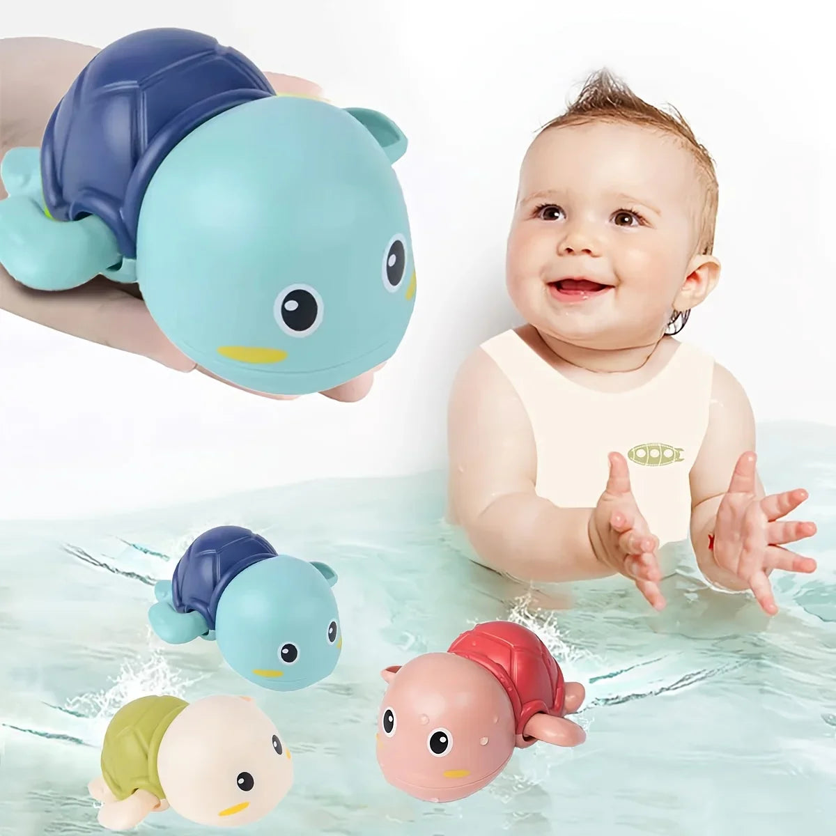 Wind-Up Frog Water Spray Bath Toy for Toddlers – 1 or 3 Pack