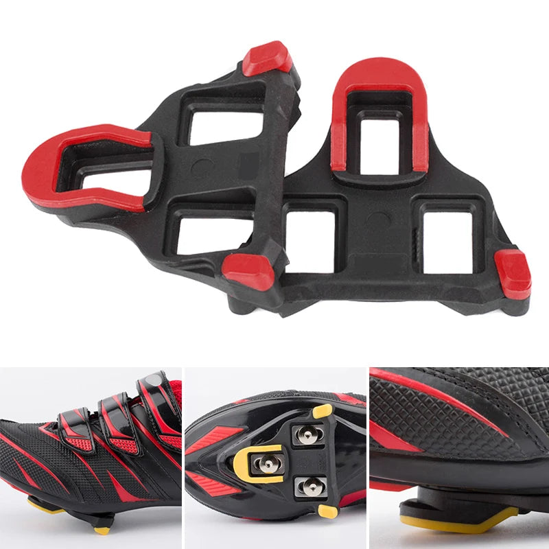 Bike Cleats Self-locking Cycling Pedals Cleat Set 6 Degree Float Yellow Clip Non-Slip Cycling Pedals Indoor Cycling & Road Bike Peaceful Pleasures Health and Wellness