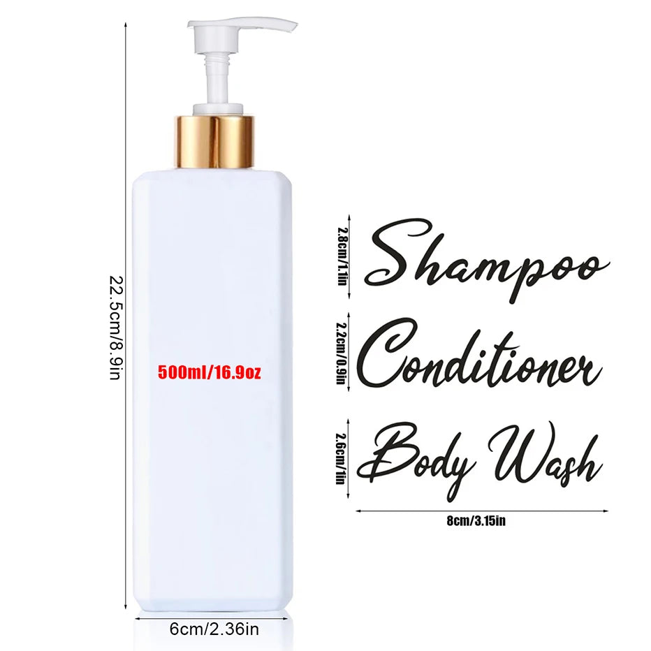 Refillable Shampoo and Conditioner Dispenser with Pump Bath Shower Shampoo Conditioner Lotion Soap Container Bottle Peaceful Pleasures Health and Wellness
