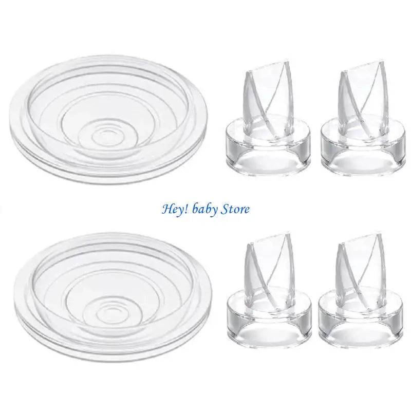 6-Pack Silicone Duckbill Valves & Diaphragms for Breast Pumps