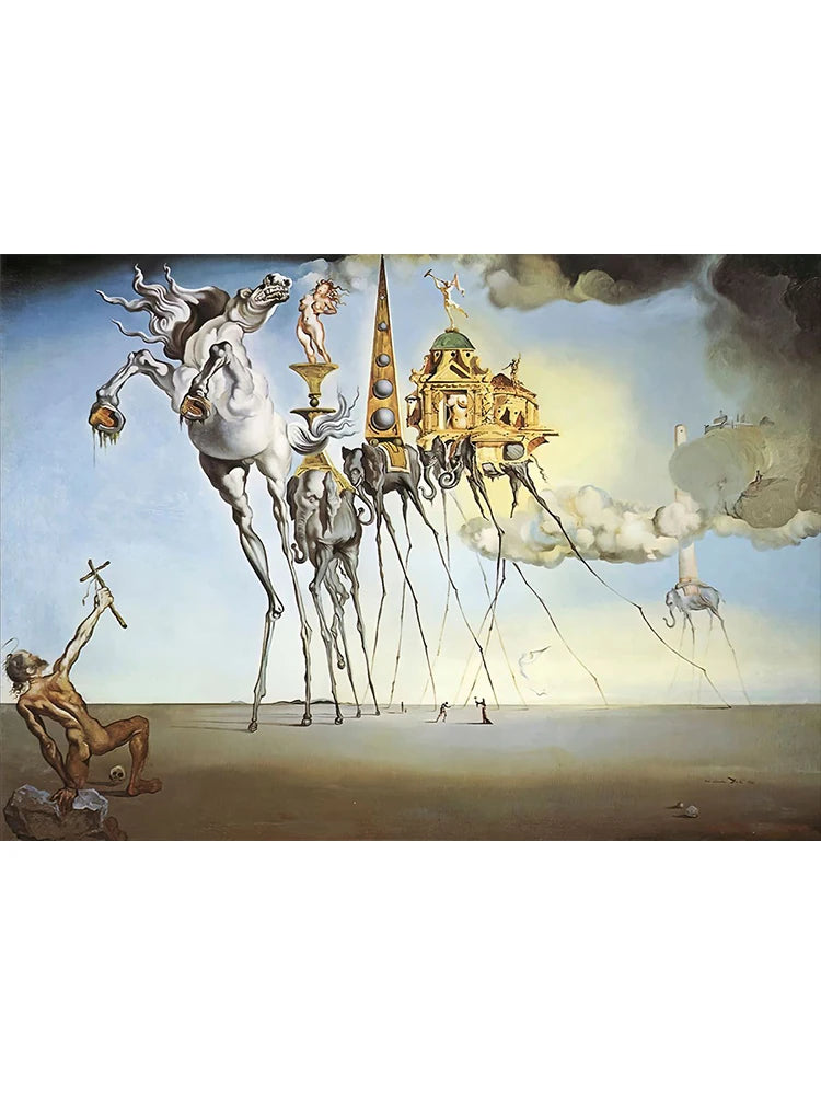 Salvador Dali Surrealism Masterpiece Posters Canvas Painting Abstract Aesthetic Wall Art For Corridor Office Room Home Decor Peaceful Pleasures Health and Wellness 12 40x60cm Unframed