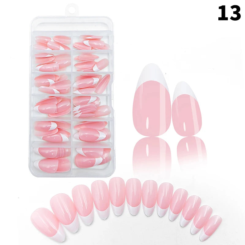 120pcs/box Nude Pink Matte French Press On Nails 12sizes Extra Long Square Full Cover Soft Gel False Nail Tips Nail Extension Peaceful Pleasures Health and Wellness FS XRJ1