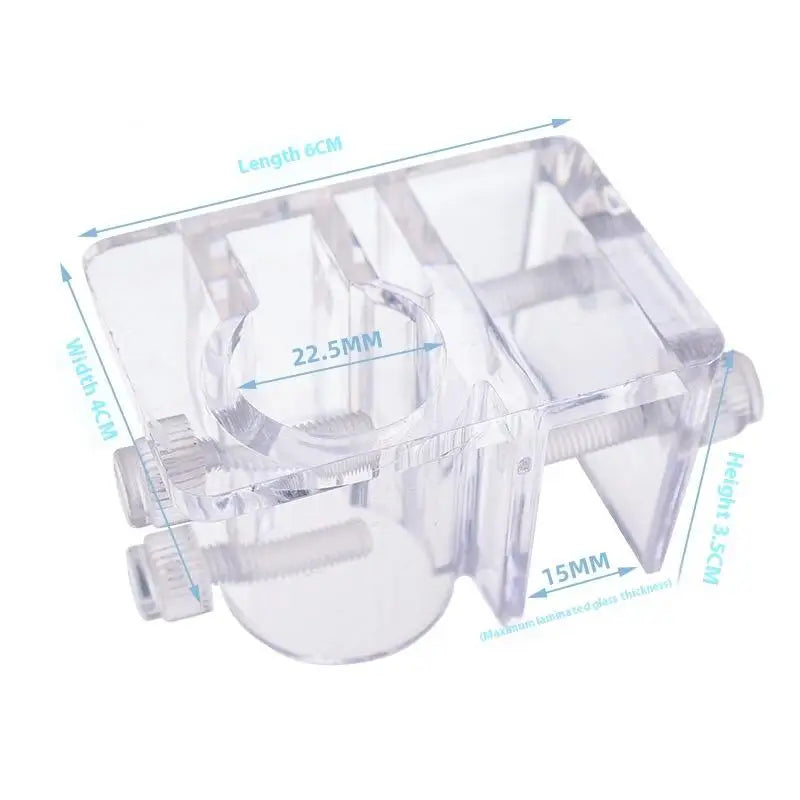 Acrylic Fish Tank Pipe Clamp Holder | Inflow Outflow Filter Rack