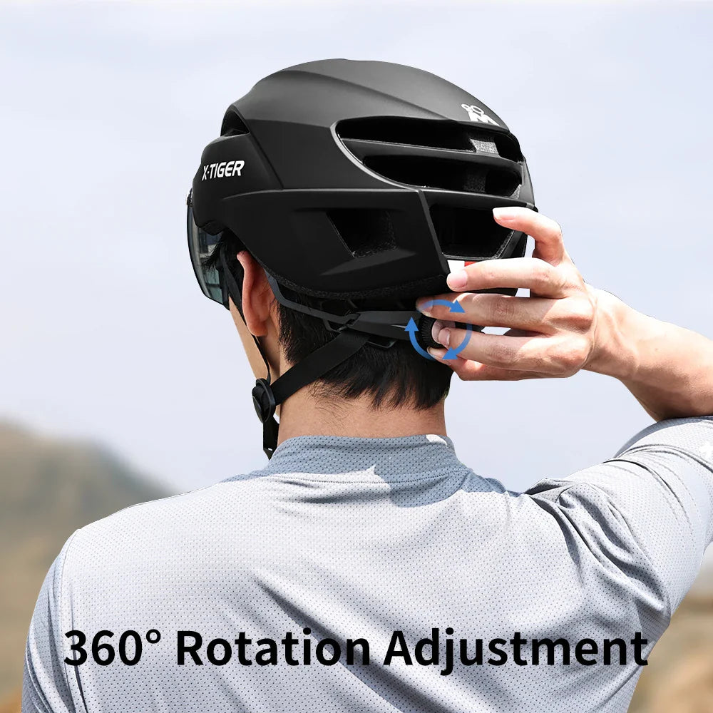 X-TIGER Lightweight MTB Road Bike Helmet with Magnetic Goggles
