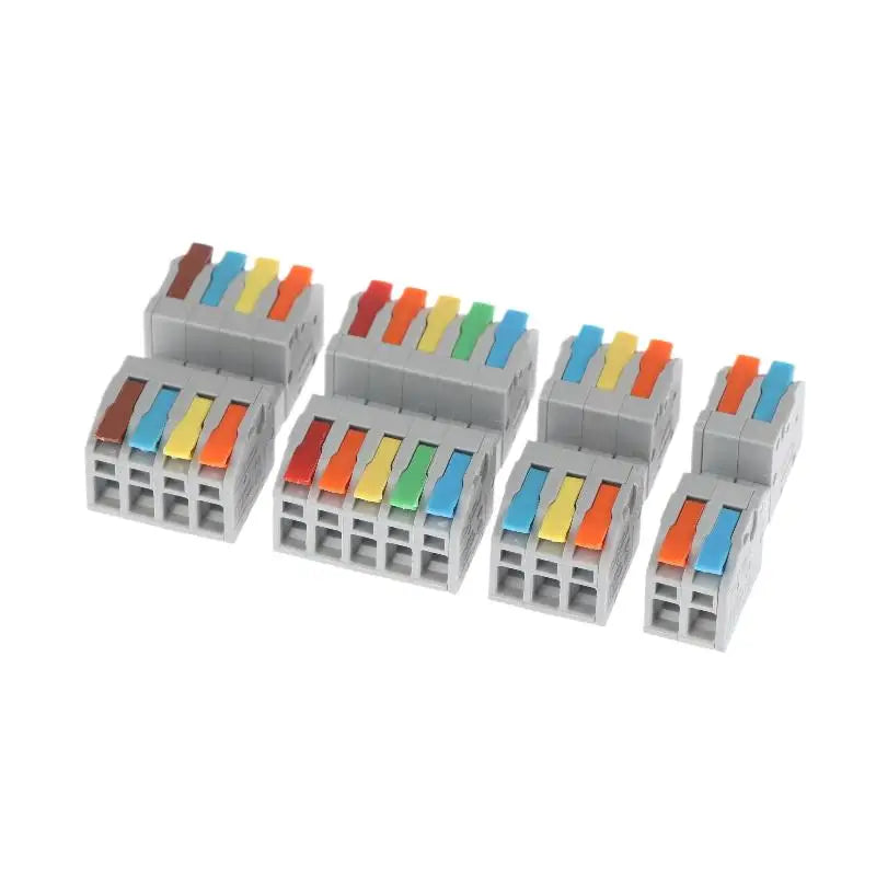 2/4Pcs Universal Compact Electrical Wiring Connectors Push-in Butt Conductor Terminal Block Docking Mini Quick Wire Connector Peaceful Pleasures Health and Wellness