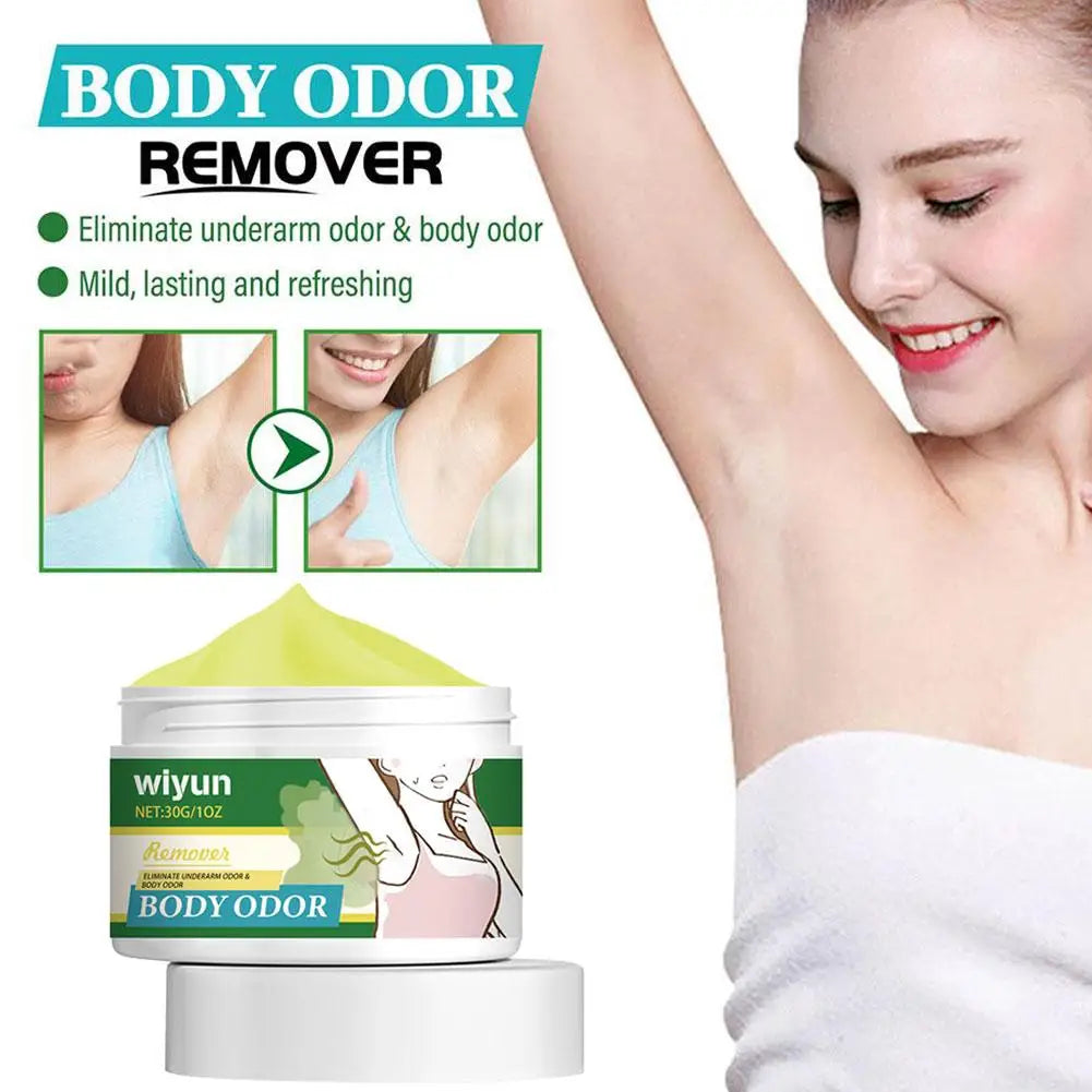 Underarm Odor Cream 30g Body Sweat Remove Bad Smell Deodorant Armpit Lasting Refreshing Significant Effect Sweatproof Odor Cream Peaceful Pleasures Health and Wellness