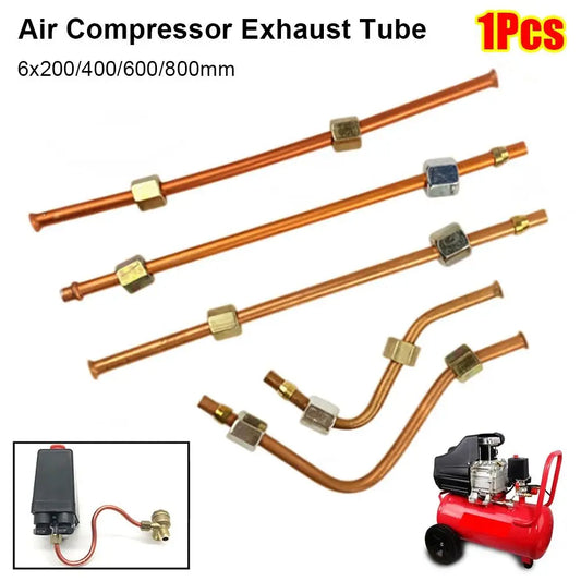 Aluminum Copper-Plated Air Compressor Exhaust Tube 200–800mm Air Compressor Hose Peaceful Pleasures Health and Wellness