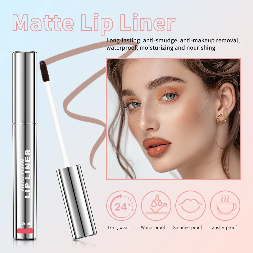 Waterproof Lip Liner Peel Off Tattoo Lipgloss Waterproof Long Lasting Matte Lip Tint Brown Contour Tear-off Lips Stain Cosmetic Peaceful Pleasures Health and Wellness