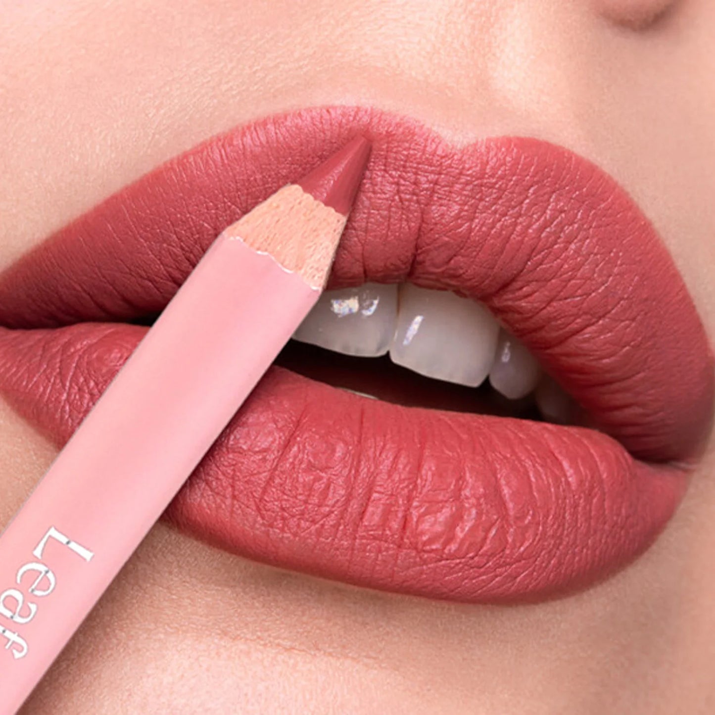 12-Color Matte Waterproof Lip Liner Pencil Set – Nude & Pink