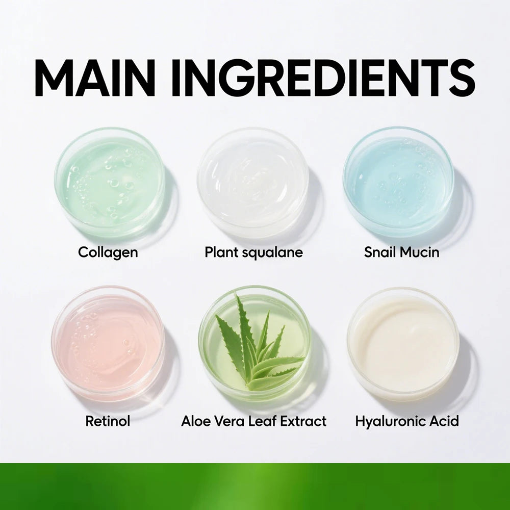 SUYARUN Snail Repair Cream with Aloe Vera & Plant Squalane, Anti-Aging Lifting Moisturizer, For All Skin Types. Peaceful Pleasures Health and Wellness