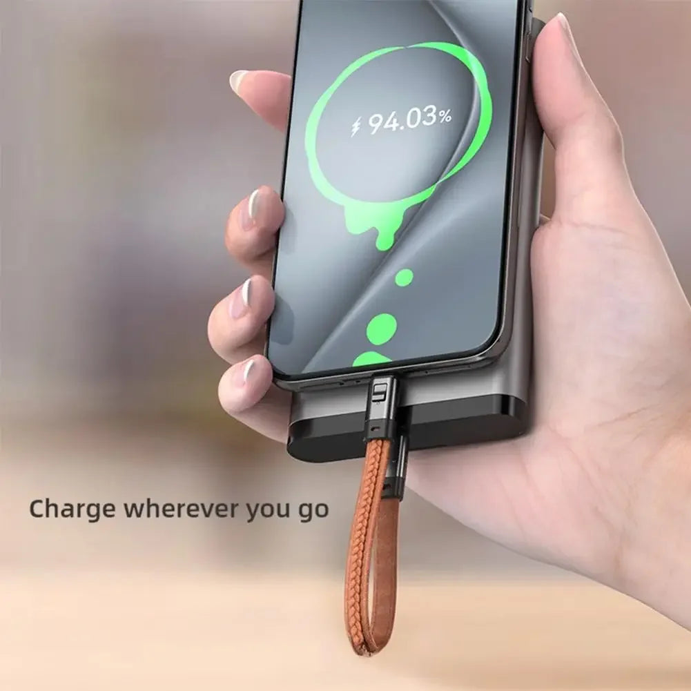 240W PD Fast Charging USB C Cable Portable Keychain Leather Lanyard Phone Charm Cord For iPhone Samsung Laptop Travel Charger Peaceful Pleasures Health and Wellness