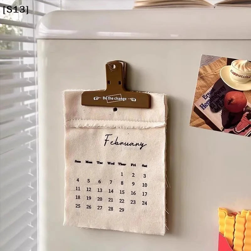 2026 Canvas Hook-Style Fabric Calendar Wall Calendar, High-Value Retro Style, Worthy Wall Calendar DecorationQ@ Peaceful Pleasures Health and Wellness