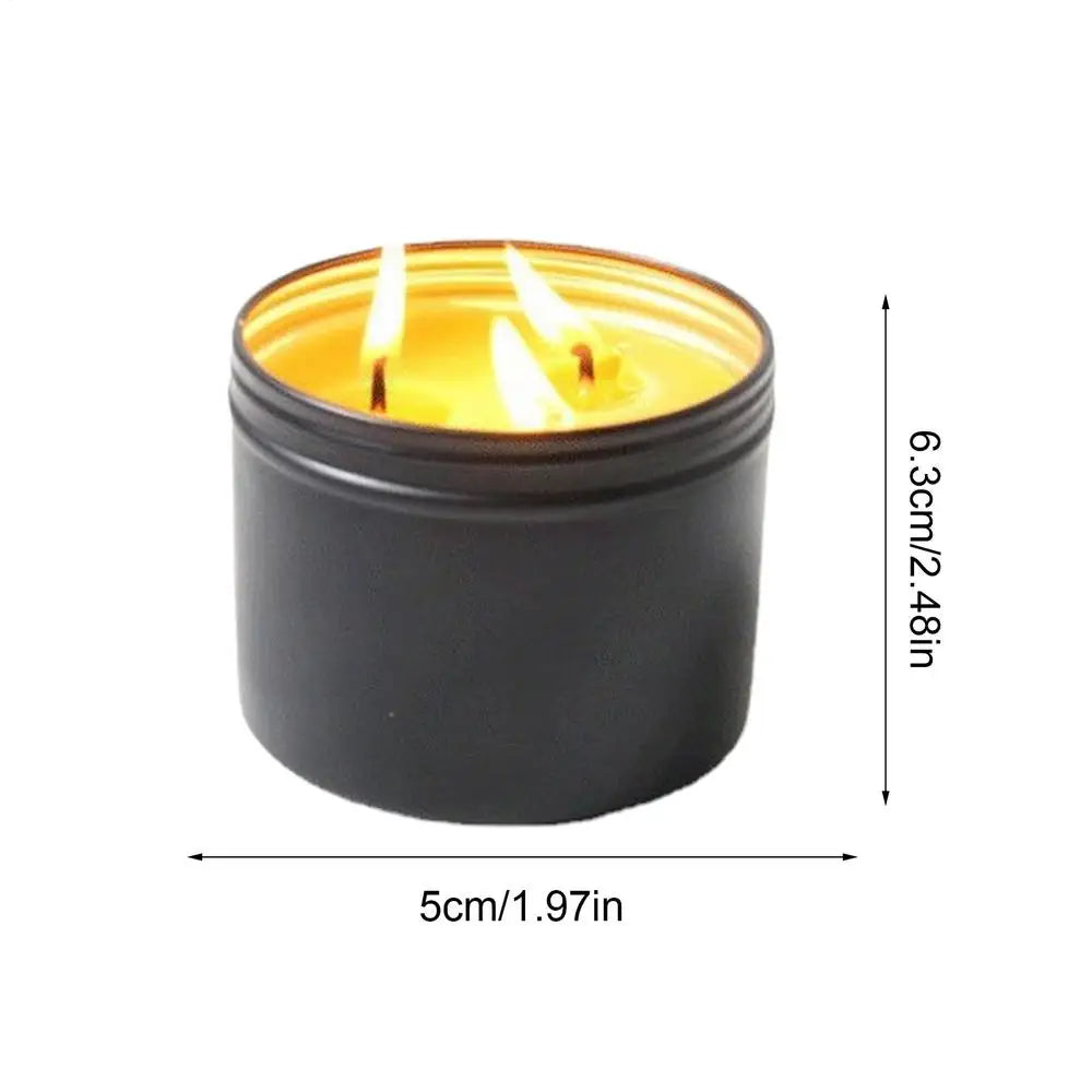 36-Hour 3-Wick Beeswax Survival Candle with Lid | Emergency
