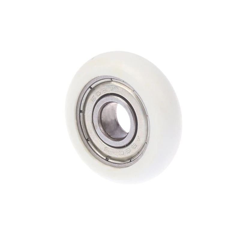 1Pc Hardware 608 ZZ 8*30*8.5mm POM Nylon Round Type Roller Wheel POM Wrapped 608ZZ Bearing Pulley Plastic Wheel Peaceful Pleasures Health and Wellness White