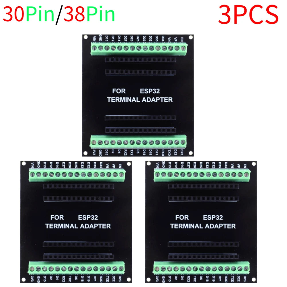 1-10PC Expansion Board for ESP32 CP2102 NodeMCU-32S Lua 30/38Pin GPIO 1 Into 2 Dual Core CPU GPIO WiFi Bluetooth Low Power Modul Peaceful Pleasures Health and Wellness 3PCS 38Pin