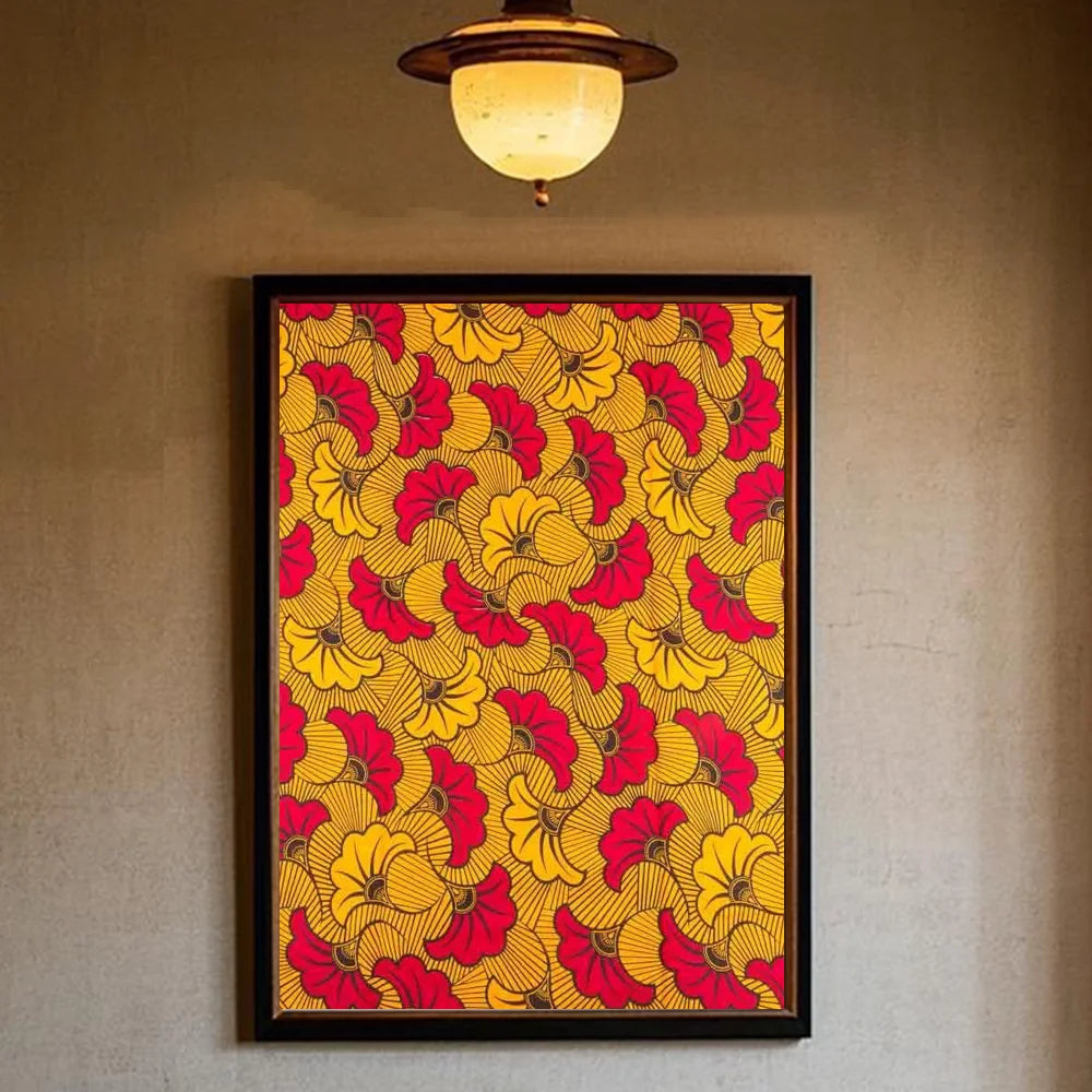 African Classic Fabric Kente Cloth Poster HD art sticky wall waterproof home living room bedroom bar aesthetic decoration Peaceful Pleasures Health and Wellness z7 30X40cmNoframe