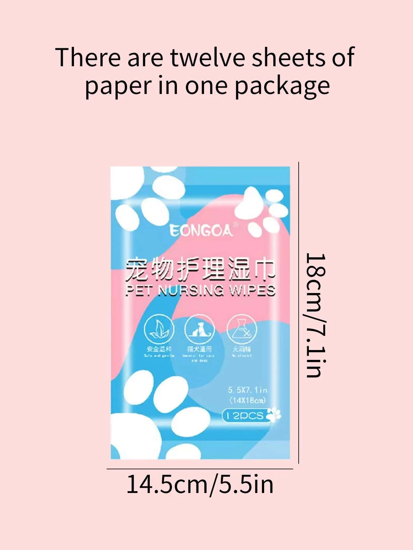 Pet Wet Wipes Dogs & Cats – No-Rinse Butt & Tear Stain 3 Pack