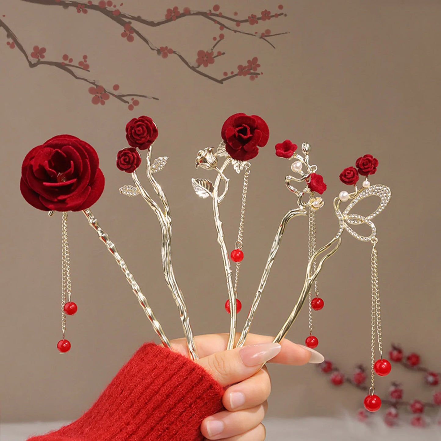 Chinese Court Style Alloy Hair Pins Durable Headdress with Elegant Tassel for Women Wedding Hanfu Cheongsam Peaceful Pleasures Health and Wellness 2