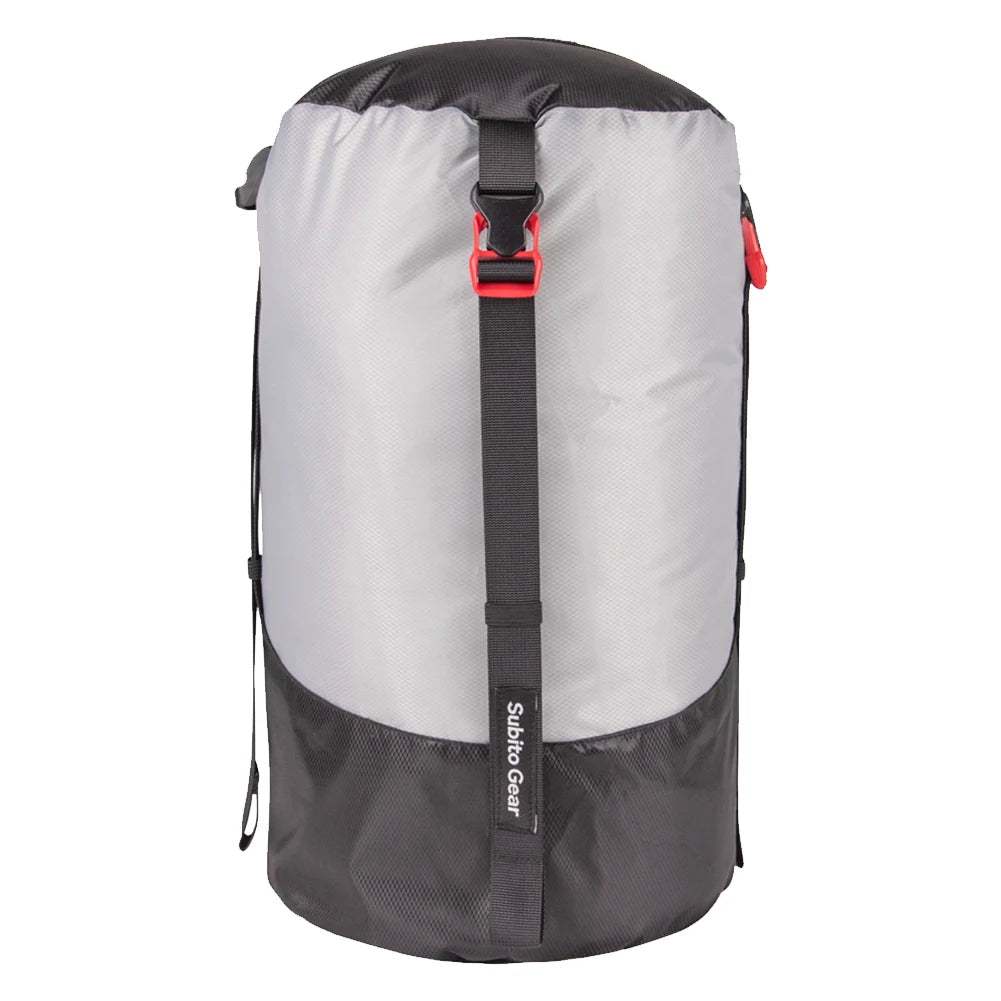 Sleeping Bag Compression Storage Bag Multi-Purpose Camping Supplies Storage Bag Large Capacity Space Saving for Camping Hiking Peaceful Pleasures Health and Wellness Grey