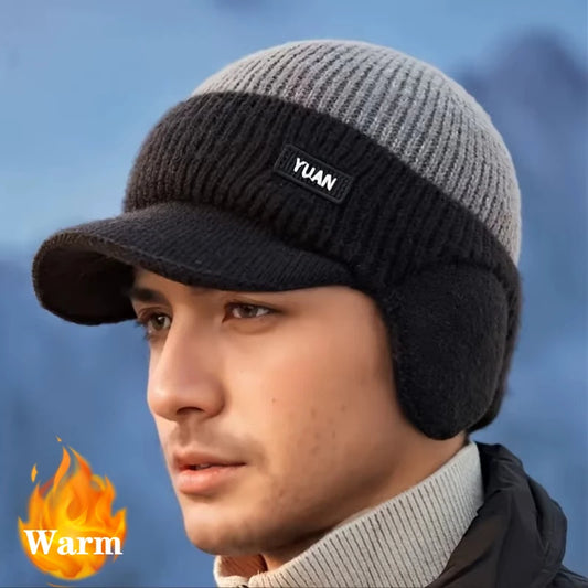 Winter Thermal Knit Baseball Cap | Ear Protection Beanie Winter Knit Beanie Peaceful Pleasures Health and Wellness