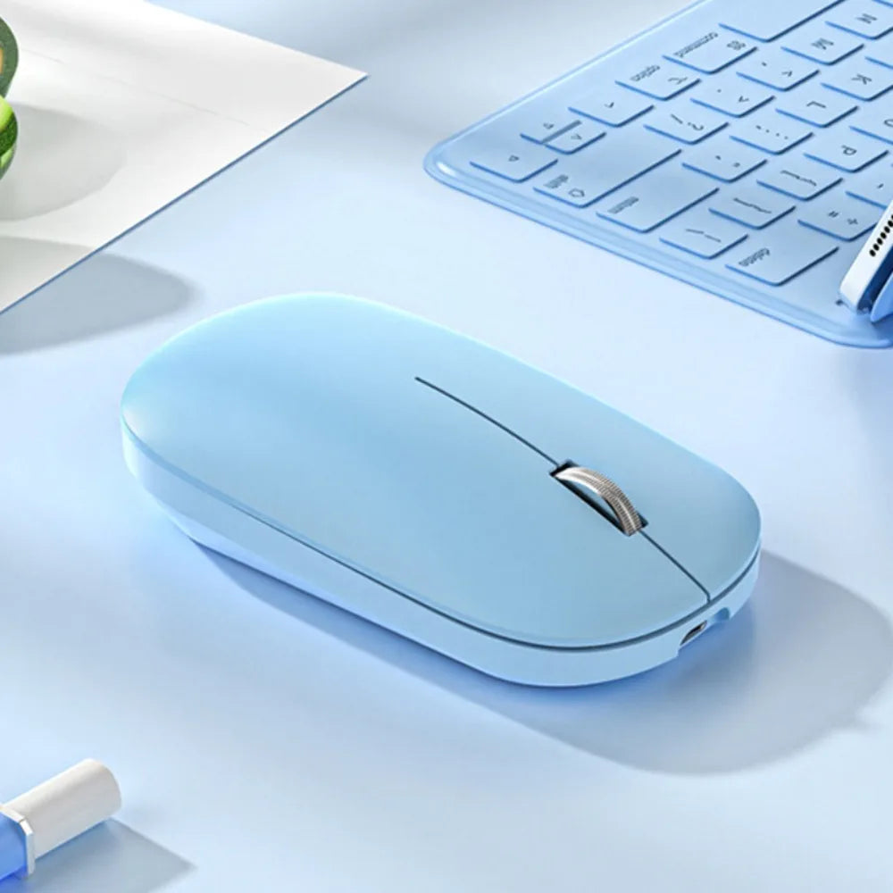 2.4Ghz+BT Wireless Mouse Dual-mode Colorful Computer Silent Mouse Lightweight Noiseless Bluetooth Gaming Mouse PC/Laptop Peaceful Pleasures Health and Wellness