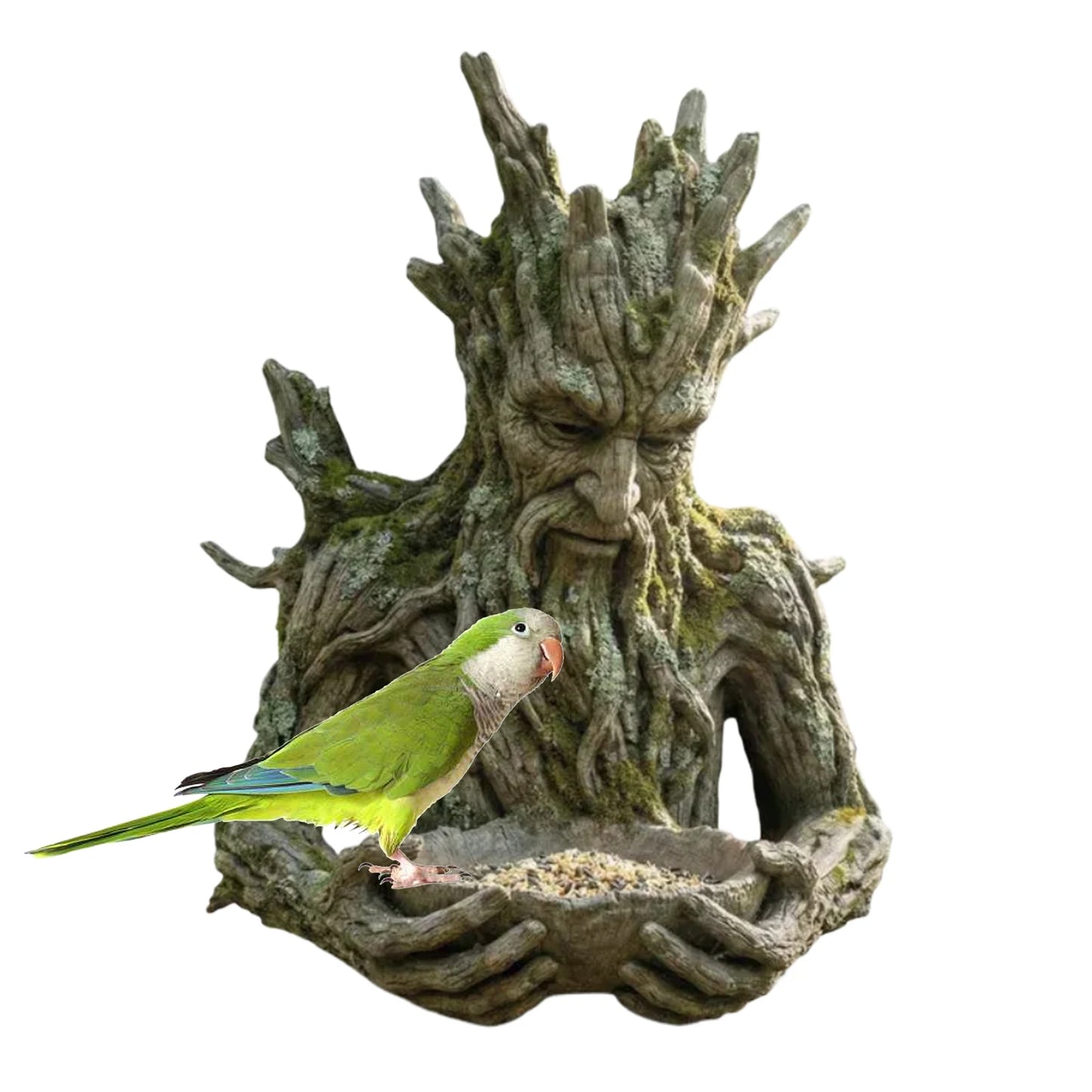 Tree Face Bird Feeder | Weatherproof Resin Garden Decor Decorative Bird Feeder Peaceful Pleasures Health and Wellness