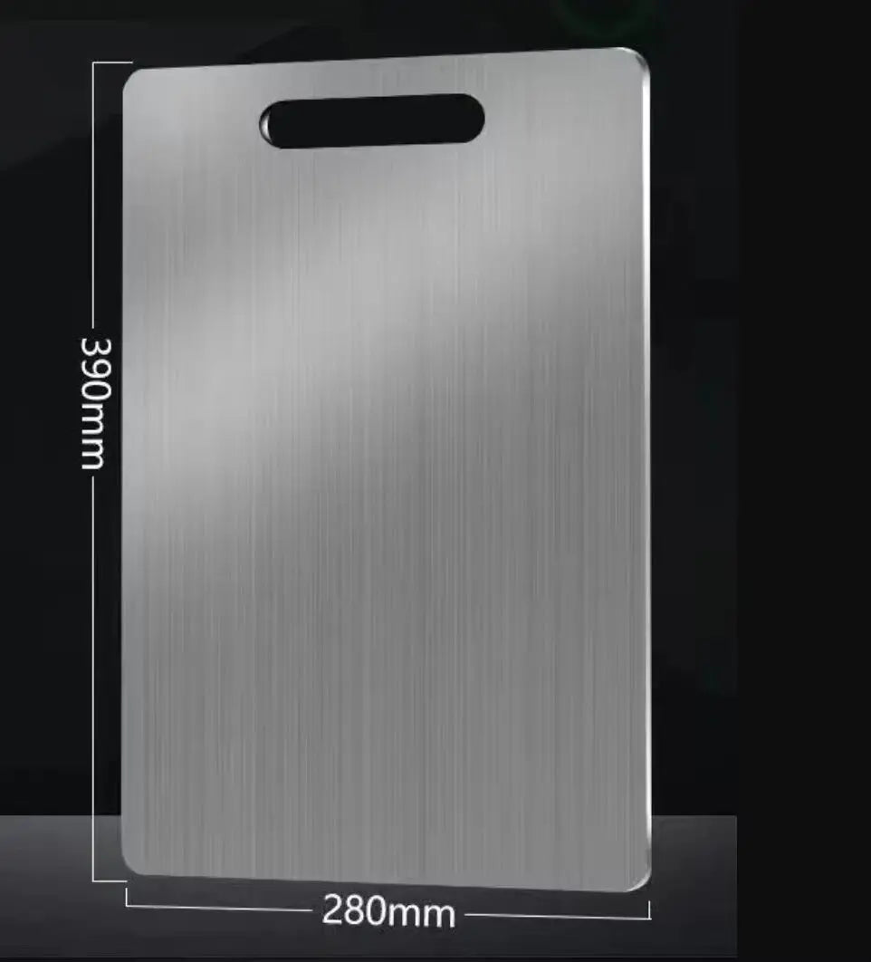 Stainless Steel Thickened Cutting Board Antibacterial Mildew-proof Kneading Dough Board Kitchen Fruit vegetable Cutting Board Peaceful Pleasures Health and Wellness 39x28cm-1
