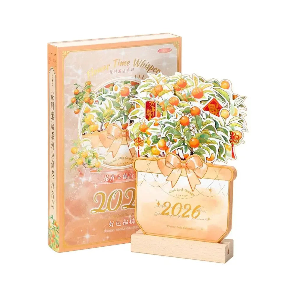 2026 Bloomy Flowers Calendar Desk Calendar Tabletop Calendar Standing Monthly Calendar Year For Home School Desktop Decorations Peaceful Pleasures Health and Wellness 02