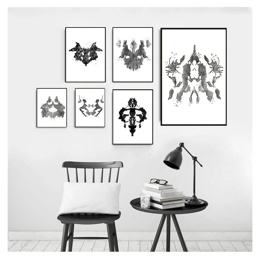 Rorschach Test Canvas Wall Art | Psychologist Gift Print