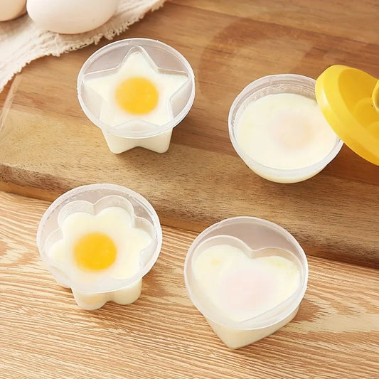 New 4pcs-High Temperature Resistant Boiled Eggs, DIY Animal Eggs for Breakfast, Cake, Chocolate Ice Grid Mold, Kitchen Supplies Peaceful Pleasures Health and Wellness