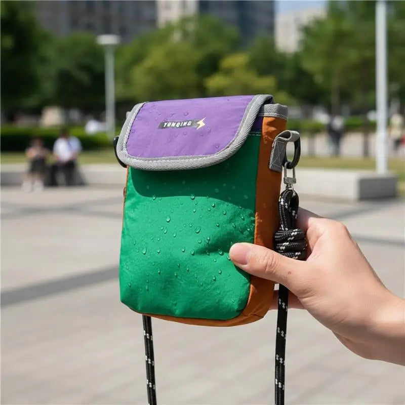 Y2K Mini Crossbody Bag | Color Block Nylon Phone Purse