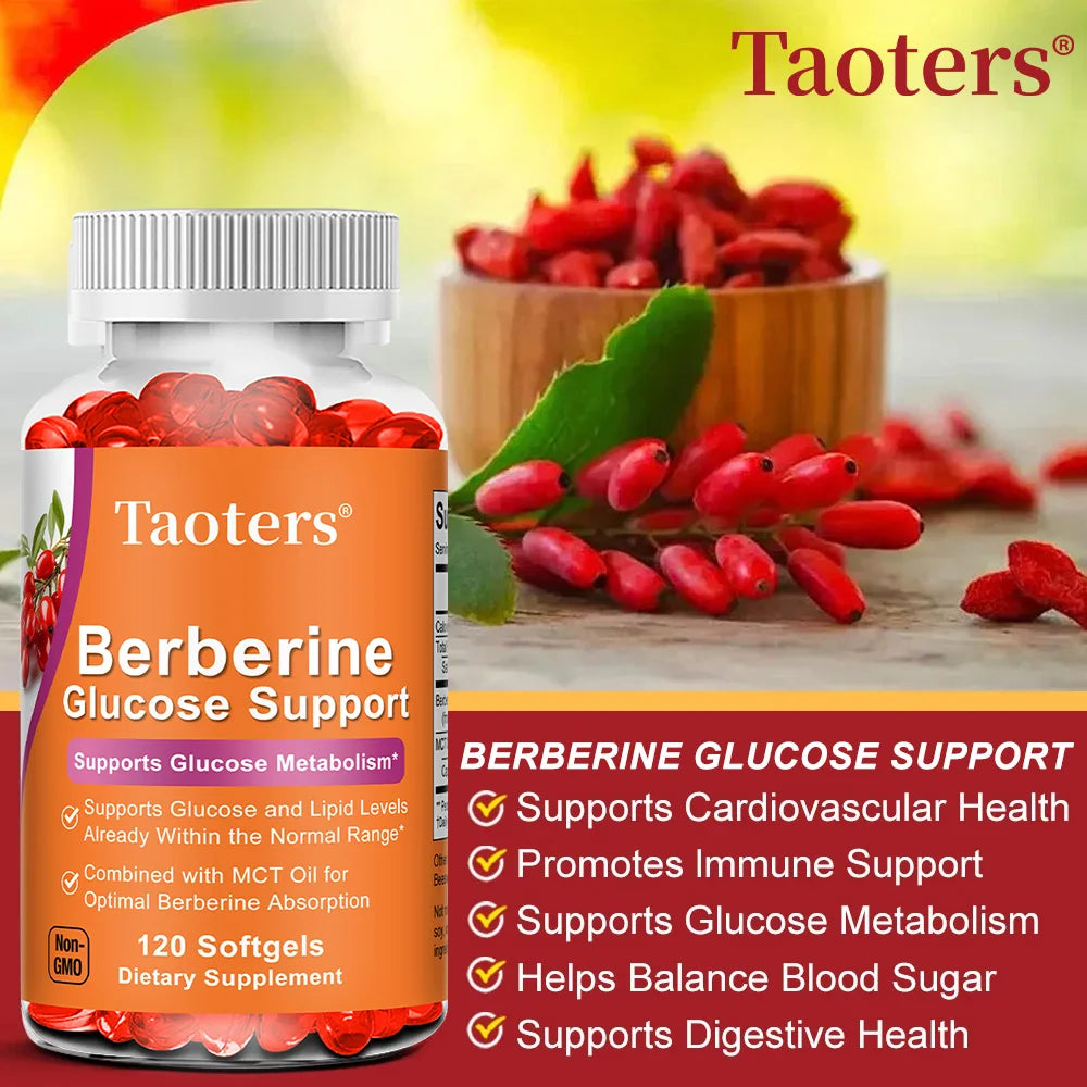 Berberine HCl + MCT Oil Capsules | Blood Sugar & Heart Support