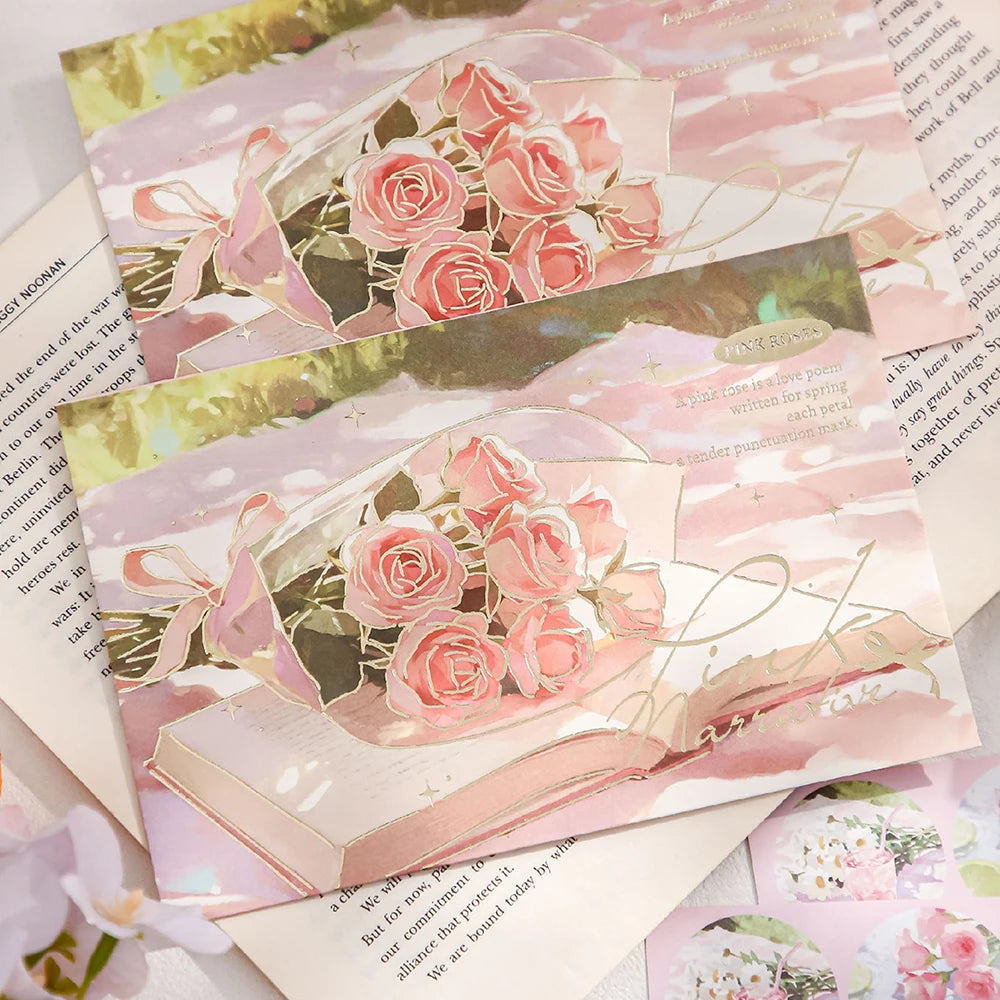 Romantic Scenery Stamping Envelope Poetry Petals Travel Commemorative
