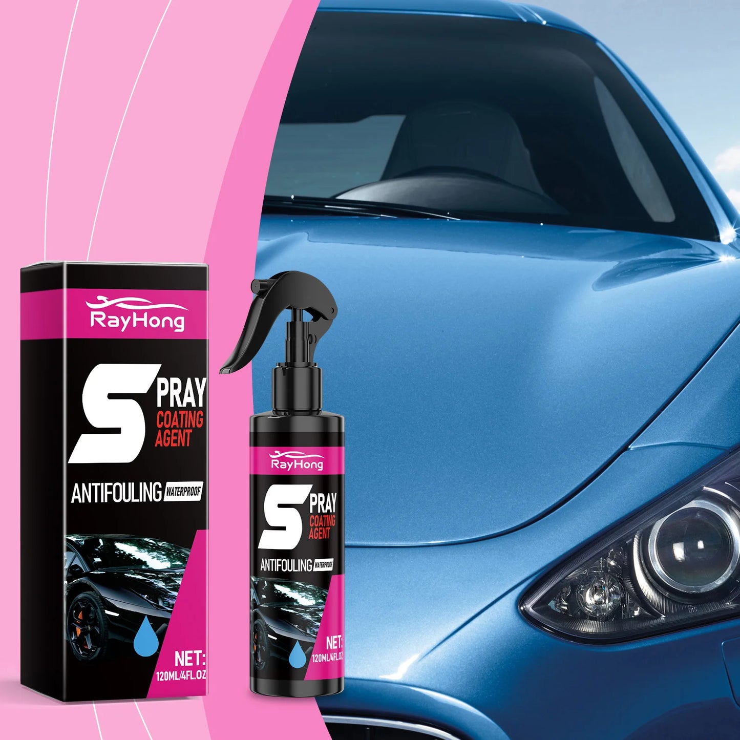 RayHong Car Coating Spray – Antifouling & Brightening 120ml