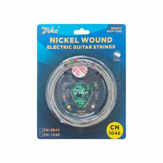 ZIKO Liou Electric Guitar Strings Carbon Steel Hexagonal Alloy 4-6 Peaceful Pleasures Health and Wellness CN-1046