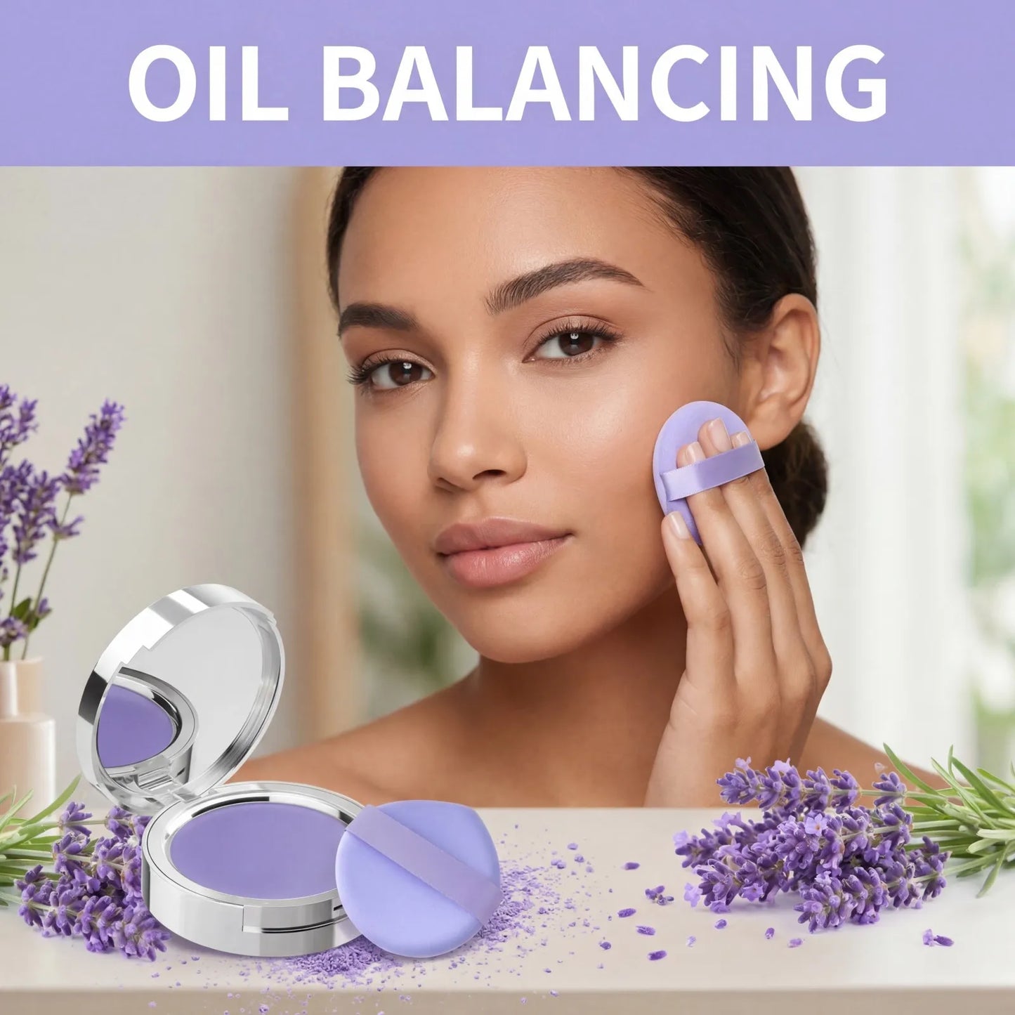 Lavender Matte Setting Powder – Oil Control & Brightening 10g