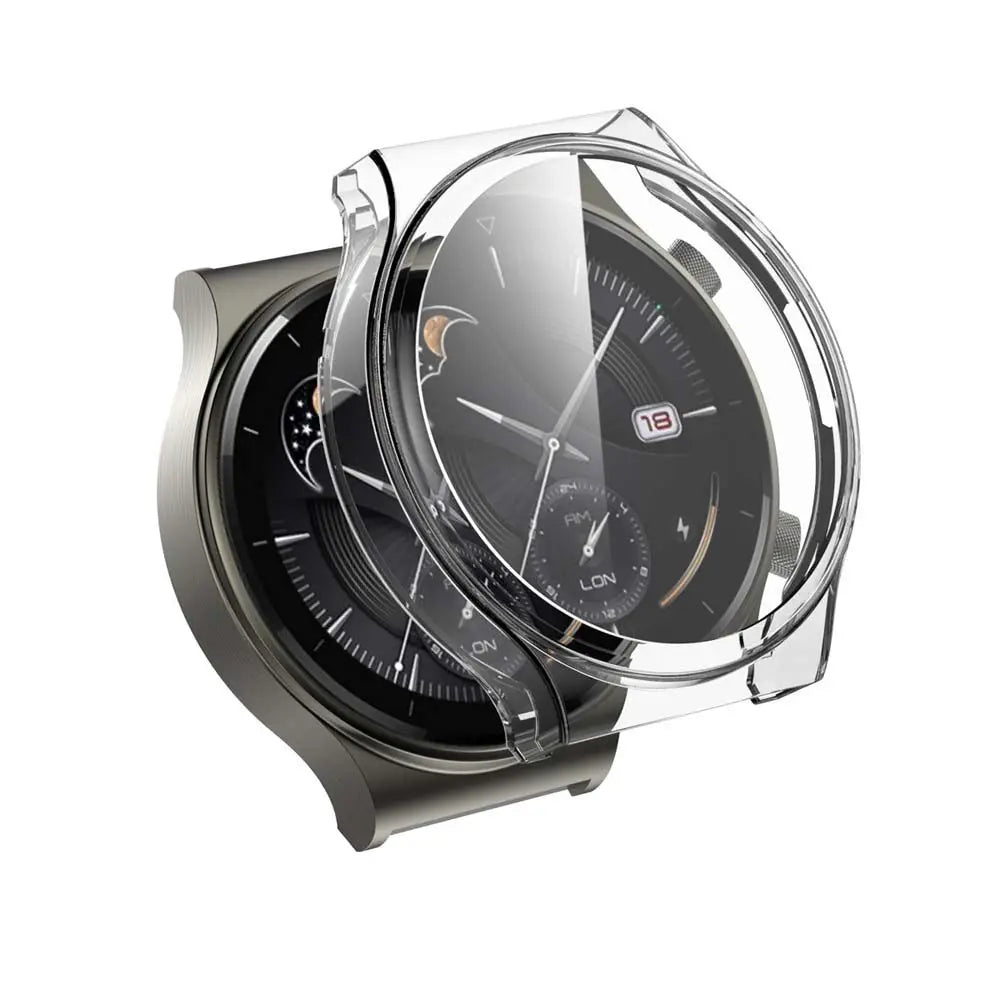 thin SmartWatch Accessories Clear Smart Watch Protector For Huawei watch gt 2 pro Case Watch Frame Cover Full Protective Cover Peaceful Pleasures Health and Wellness white