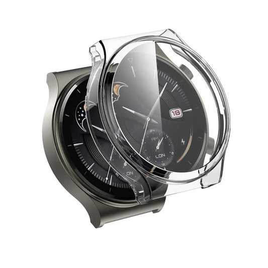 thin SmartWatch Accessories Clear Smart Watch Protector For Huawei watch gt 2 pro Case Watch Frame Cover Full Protective Cover Peaceful Pleasures Health and Wellness white