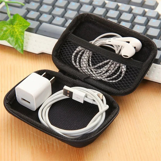 EVA Hard Zipper Case for Headphones, Cables & Electronics Electronics Travel Case Peaceful Pleasures Health and Wellness