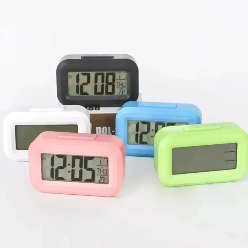 Electronic Wall Clock Silent Mini Alarm Date Backlight 12/24H Temperature Week Countdown Powered Digital Clocks. Battery Desk Peaceful Pleasures Health and Wellness