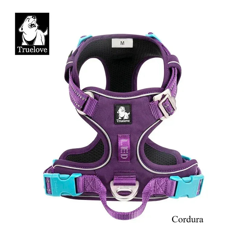 TRUE LOVE Pet Harness No Pull Nylon Reflective Dog Harness Adjustable Comfortable Control Step-in Brilliant Truelove TLH5654 Peaceful Pleasures Health and Wellness