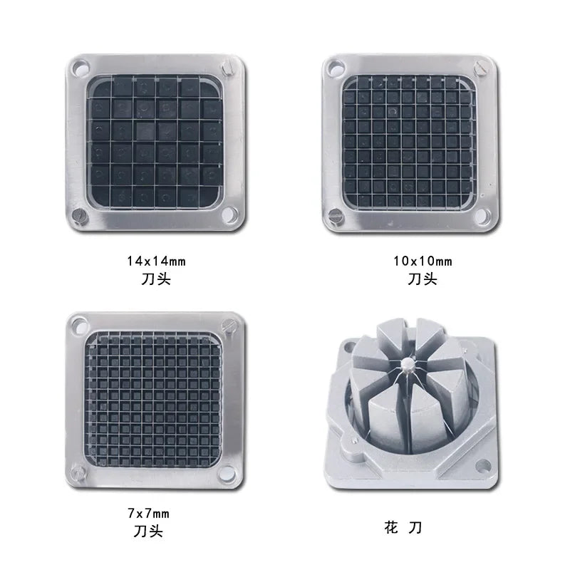 Chips Cutter Parts Stainless Steel Fries Machine Accessories French Fry Potato Chips Cutters 4 Blades Size For Choice Peaceful Pleasures Health and Wellness