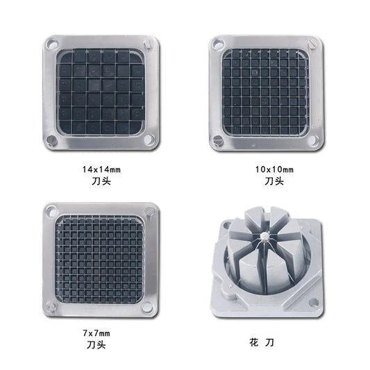 Chips Cutter Parts Stainless Steel Fries Machine Accessories French Fry Potato Chips Cutters 4 Blades Size For Choice Peaceful Pleasures Health and Wellness