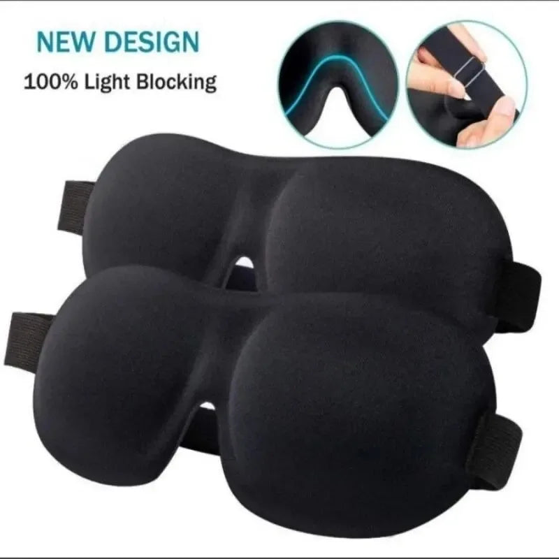 3D Contoured Blackout Sleep Eye Mask – Non-Marking & Soft
