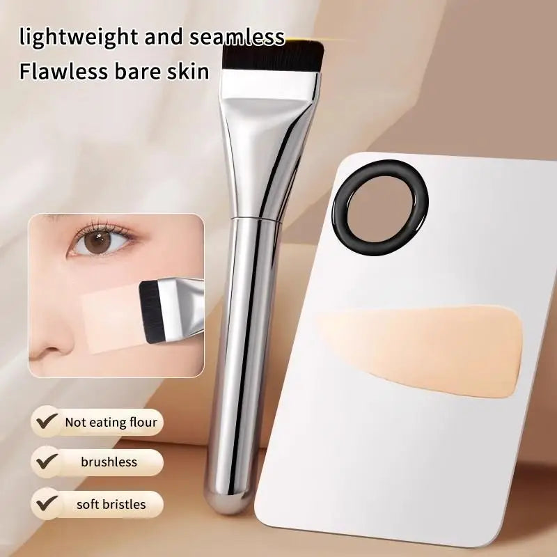 1/3/4pcs Foundation Makeup Tools Kit Foundation Brush Powder Puff And Cream Palette Portable Makeup Tool For Travel Daily Peaceful Pleasures Health and Wellness