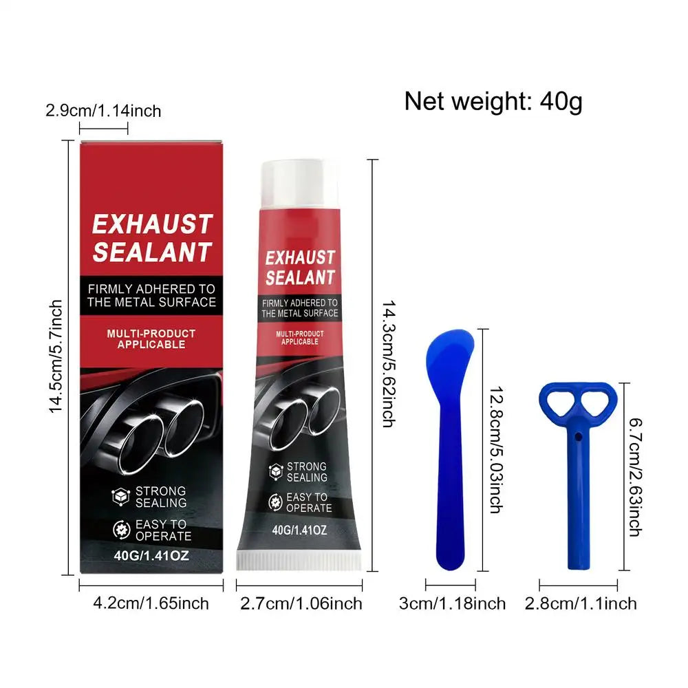Exhaust Sealant 40g High Temp Leak Proof Paste Muffler Cement Repair Kit for Car Motorcycle Truck RV Pipe Crack Hole Peaceful Pleasures Health and Wellness 40g