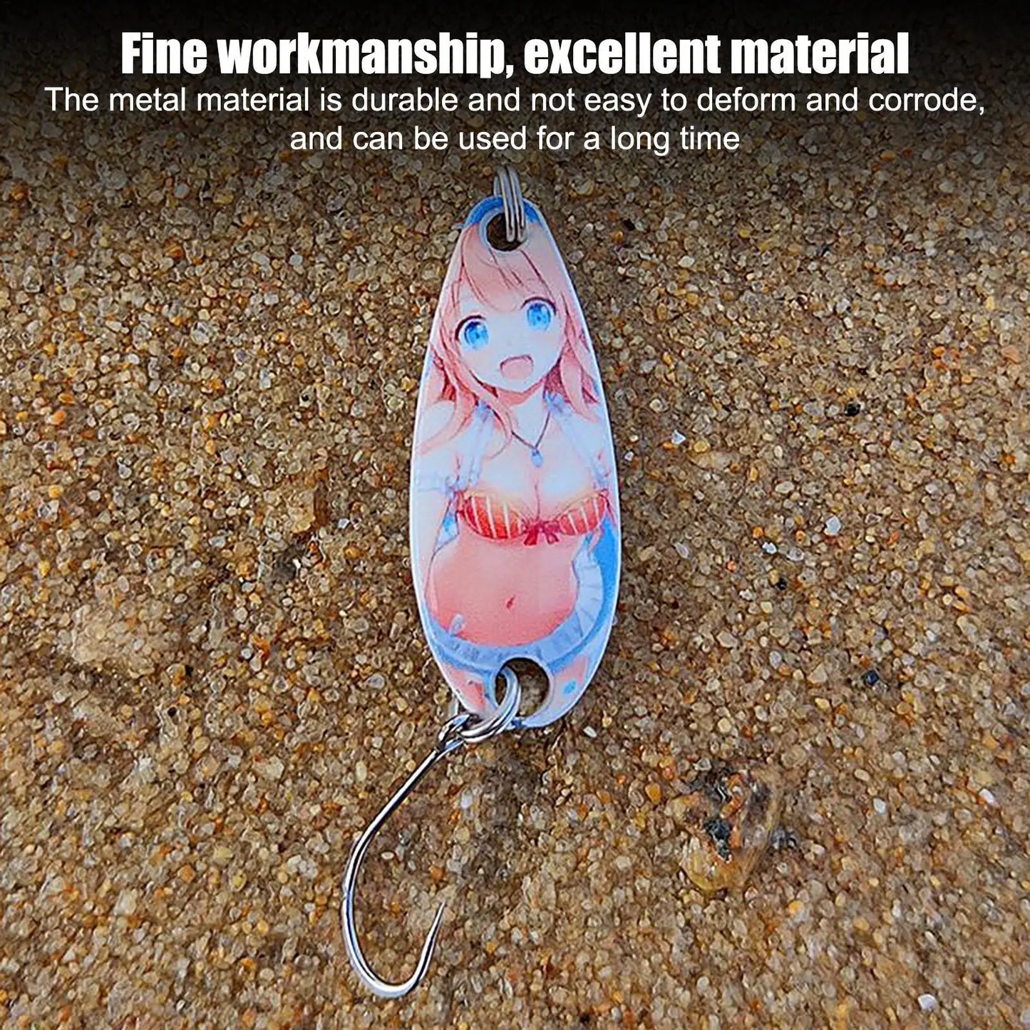 5pcs Fishing Spoon Lure Beach Girls Swim Fishing Lure Hard Bait Sequins Lures for Bass Crappie Catfish Walleye Salmon Trout Peaceful Pleasures Health and Wellness