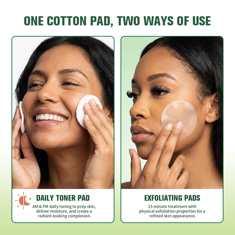 Toning & Brightening Face Pads Deep Moisturizing Tighten Enhance Radiance Soothing Sensitive Skin Circular Skincare Cotton Pad Peaceful Pleasures Health and Wellness