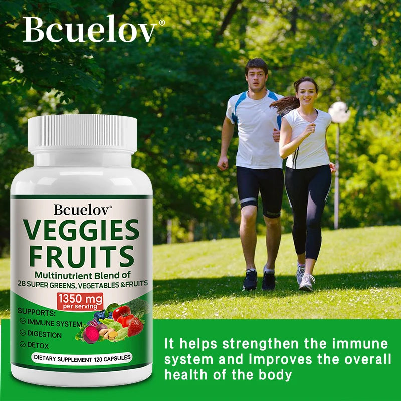 Green Superfood Capsules | 28 Fruits & Vegetables, Non-GMO