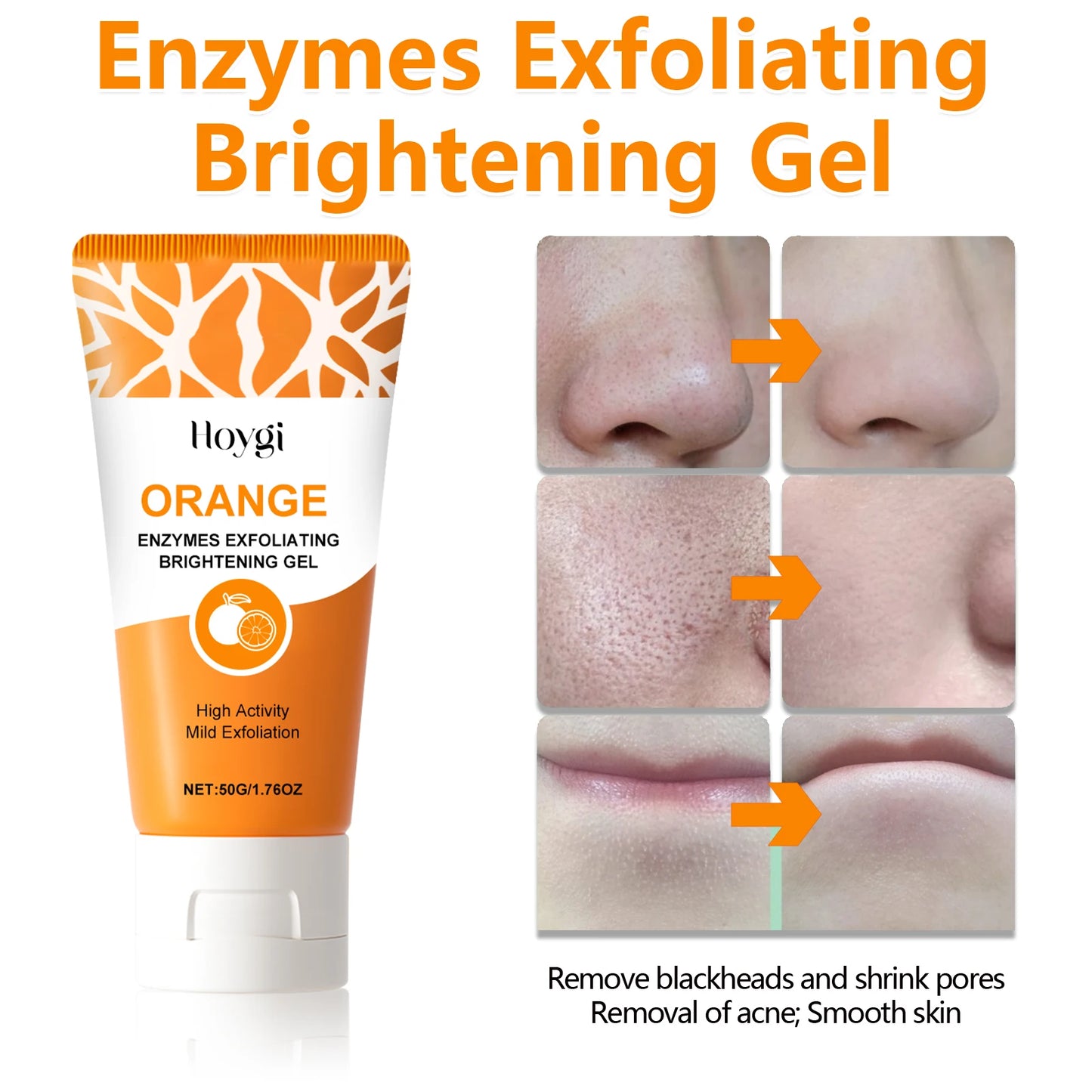 Orange Enzyme Exfoliating Gel – Salicylic Acid & Pore Cleanser